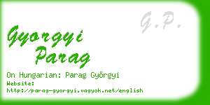 gyorgyi parag business card